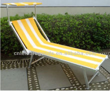 Corlorful folding lightweight chaise lounge with canopy